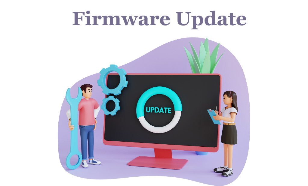 An image showing a device receiving a firmware update, symbolizing the enhancement and improvement of its software.