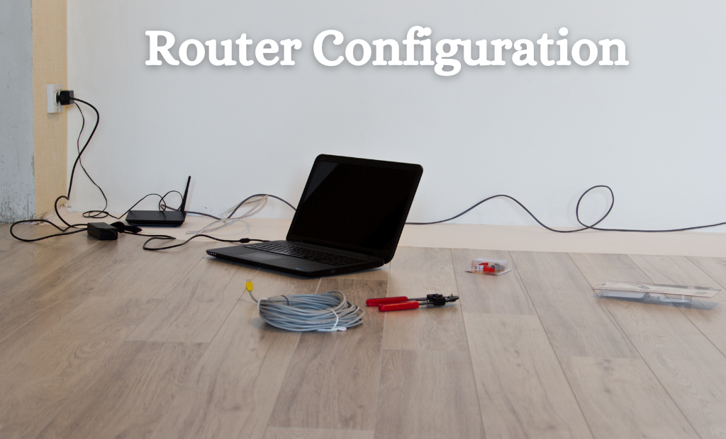 Image of a person configuring a router settings page on a computer screen. Ensure optimal internet performance with router configuration. #Networking #TechSetup